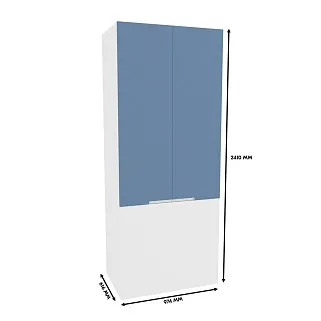 Шкаф двухдверный с фальш стенкой, фасады в эмали LE212