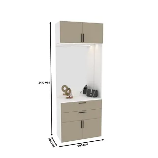 Тумба с зеркалом и комодными ящиками с подсветкой L421 L/R