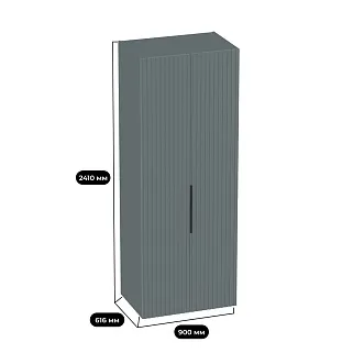 Шкаф 2 дверный, фрезерованные фасады в эмали LE-210.60-1