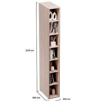 Стеллаж открытый глубокий L233.60 с подсветкой