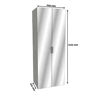 Шкаф двустворчатый с зеркалом LG-210.60-1Z