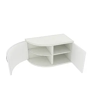 Тумба для обуви радиусная узкая P462 L/R