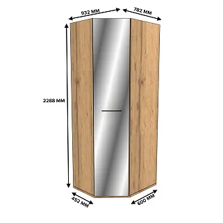 Шкаф угловой разностронний с зеркалом C-218.1Z L/R