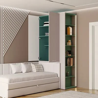 Шкаф двухдверный с фальш стенкой LG212