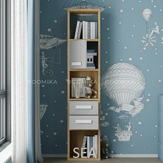 Cтеллаж сквозной книжный на 5 ниш E805