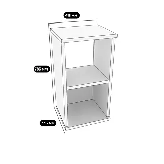 Cтеллаж сквозной книжный на 2 ниши E802