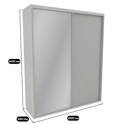 Шкаф-купе U203 тип 4 МДФ/зеркало