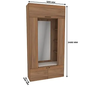 Секция с зеркалом и полками L-408