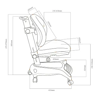 Детское кресло Adonis Grey Cubby