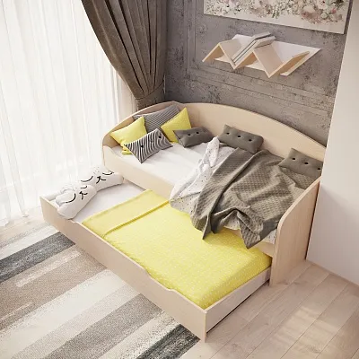 Кровать с выдвижным спальным местом P910, 90x190