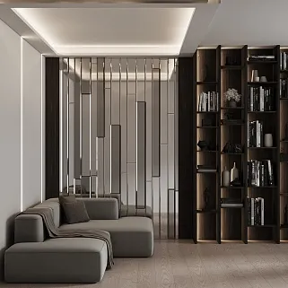 Кабинет в темном древесном оттенке №2