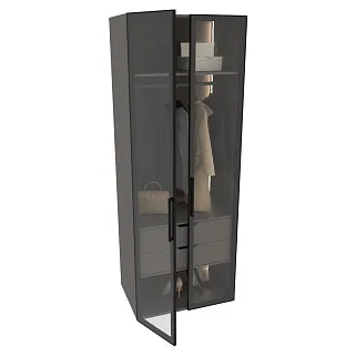 Шкаф для спальни с двумя ящиками и штангой с подсветкой R210.60-2