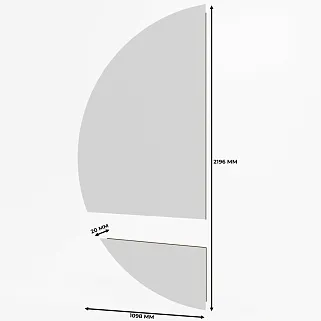 Зеркало L168 с подвесным столиком с подсветкой L/R