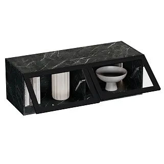 Антресоль с двумя откидными стеклянными дверями R312.45ST с подсветкой