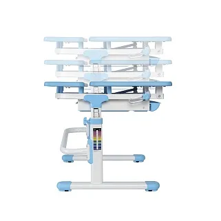 Комплект парта + стул трансформеры Lavoro Blue + лампа + подставка