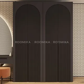 Шкаф 2 дверный, фрезерованные фасады в эмали LE-210.60-1