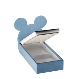 Кровать односпальная мягкая MICKEY с подъемным механизмом, 90x200