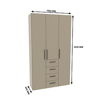 Шкаф трехдверный с ящиками узкий L203.44