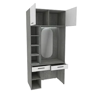 Столик туалетный с антресолью и стеллажом с подсветкой LG414.60