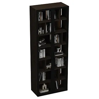 Шкаф-стеллаж со стеклянными фасадами с подсветкой R212