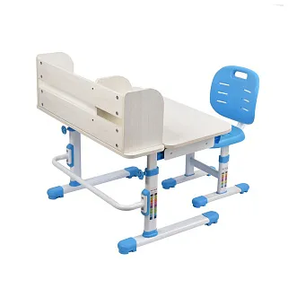 Комплект парта + стул трансформеры Carezza Blue-w FUNDESK