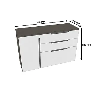 Комод, фасады в эмали LE-706 L/R