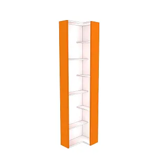 Стеллаж завершающий угловой разносторонний  с подсветкой L230.60 L/R