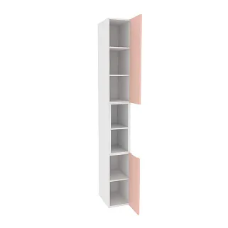 Шкаф книжный с нишей узкий, фасады в эмали LE226.300