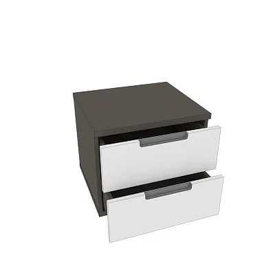 Тумба прикроватная 2 ящика, фасады в эмали LE701