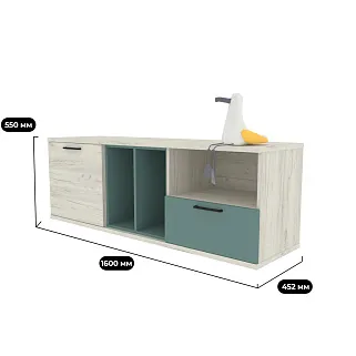 Тумба TV c цветной нишей E506