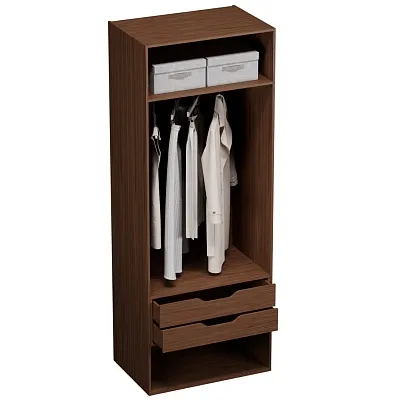 Шкаф двустворчатый, фасады натуральный ротанг L210.60-3