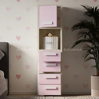 Cтеллаж сквозной книжный на 4 ниши с фасадом E804