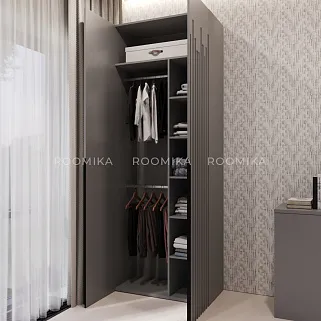 Шкаф 2 дверный, фрезерованные фасады в эмали LE-210.44-4