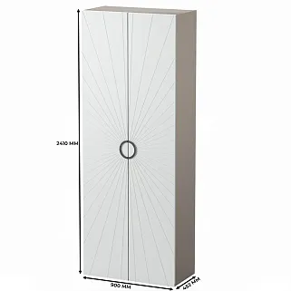 Шкаф 2 дверный, фрезерованные фасады в эмали LE-210.44-1