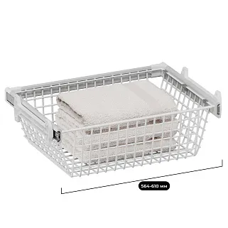 BELLE Корзина для белья 600 мм, цвет белый, BE60BAWH