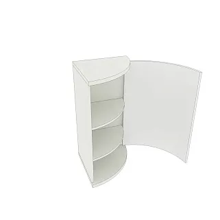 Тумба  угловая радиусная P877 L/R