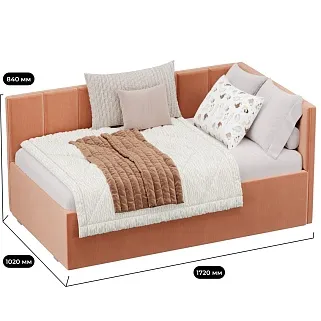 Кровать с подъемным механизмом и ящиком для белья LINE М1, 90х160