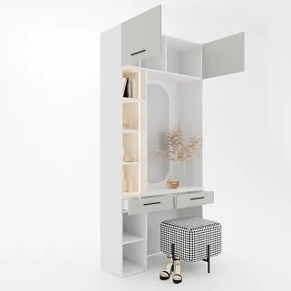 Столик туалетный с антресолью и стеллажом L415