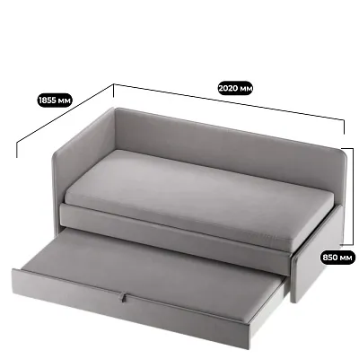 Кровать со вторым выдвижным спальным местом  RUBY М2