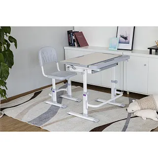 Комплект парта + стул трансформеры DISA GREY