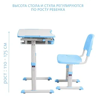 Комплект парта + стул трансформеры SORPRESA BLUE Cubby