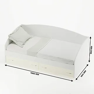 Кровать односпальная с ящиками P902N, 90x190