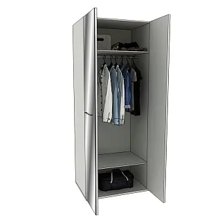 Шкаф двустворчатый зеркалом, фасады МДФ CG-210.60Z