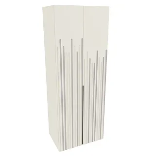 Шкаф 2 дверный, фрезерованные фасады в эмали LE-210.60-3