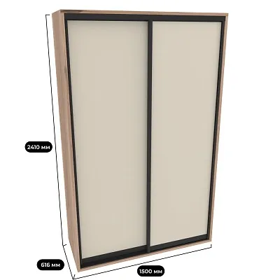 Шкаф-купе ХG150.60-2, профиль INTEGRO, фасад МДФ