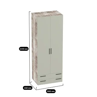 Шкаф двустворчатый с ящиками L211.60