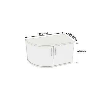 Тумба для обуви радиусная узкая P462 L/R