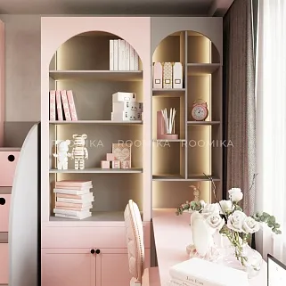 Шкаф книжный комбинированный с подсветкой А248.3