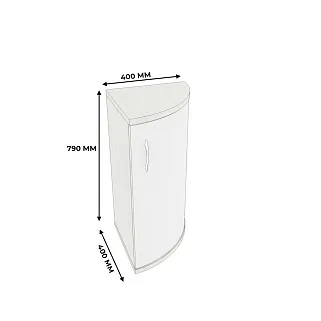 Тумба  угловая радиусная P877 L/R