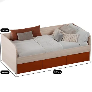 Кровать односпальная L913.90, 90x190